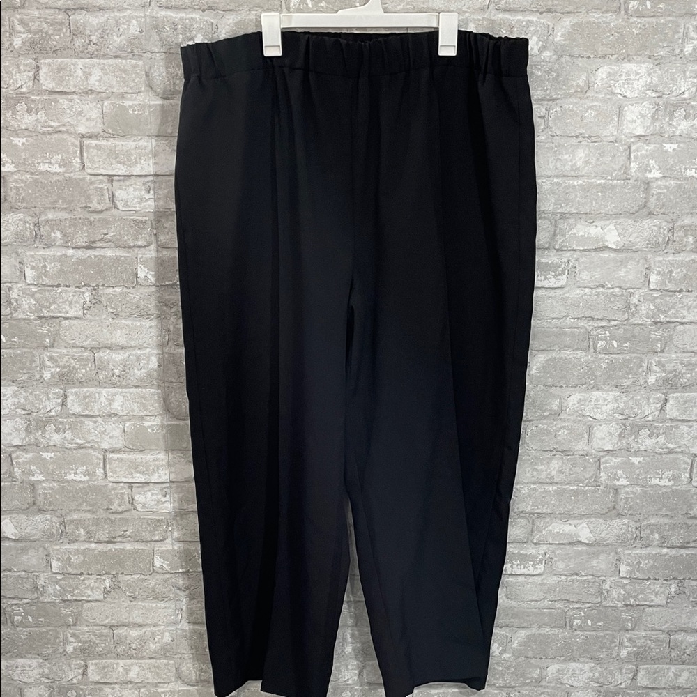 ASOS Curve Black Straight Leg Pull On Pants